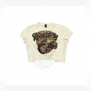 Windsor Cream Graphic Tee crop top